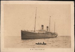 Cruise Ship - S. S. Teutonic South Hampton, NY Postcard Postcard Postcard