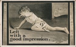 Spanked Boy with Handprint on Bottom Spanking A.E. Hayde Postcard Postcard Postcard