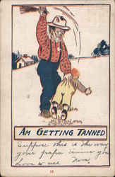 Man Spanks Boy Postcard