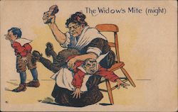 Woman Spanks Boys With Shoe Spanking Postcard Postcard Postcard