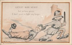 A Guard Arrest a Men - Latest War News Postcard