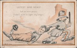 A Man Being Arrested - Latest War News! Postcard