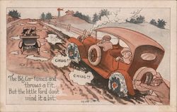 Ford - The Big Car Fumes And Throws a Fit Cars Witt Postcard Postcard Postcard