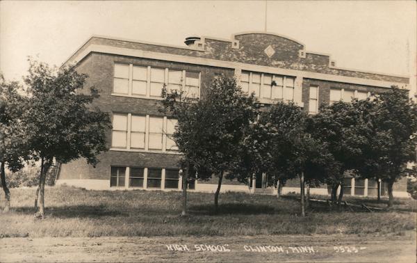 High School Clinton, MN Postcard