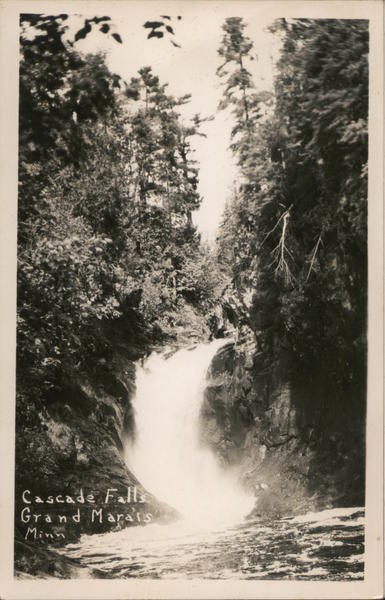 Cascade Falls Grand Marais, MN Postcard