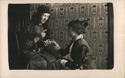 Fortune Teller Reading Palm of Woman Postcard