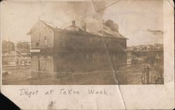 Depot Fire Tekoa, WA Postcard Postcard Postcard