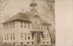 School Building Postcard