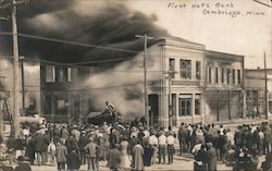 First National Bank Fire Postcard