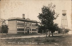 School Building Postcard