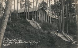 The Steps to the Lake from Douglas Lodge Postcard