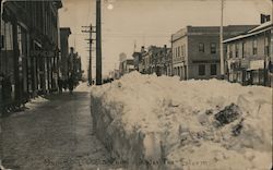 Snow Covered Main St of Waseca, Minnesota "After the Storm" Postcard Postcard Postcard