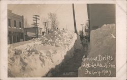 Snow Drifts February 1909 Mountain Lake, MN Postcard Postcard Postcard