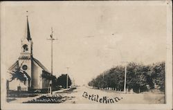 United Bethel Church on Beautiful Mill Street Fertile, MN Postcard Postcard Postcard