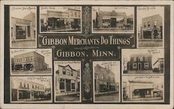 Gibbon Merchants Do Things Multi View Minnesota Postcard Postcard Postcard