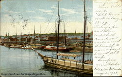 Bangor from Brewer Foot Bridge Maine Postcard Postcard