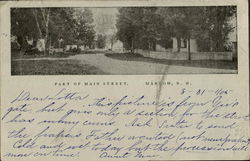 Part Of Main Street Postcard