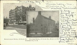 Rockingham Hotel, 83 State St./Stavers Hotel, 47 Court St. Postcard