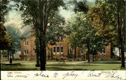 High School Waverly, NY Postcard Postcard