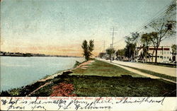 Second Avenue And Hudson River Upper End Troy, NY Postcard Postcard