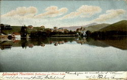 Adirondack Mountains, Reflection On Mirror Lake Adirondacks, NY Postcard Postcard