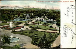 Panorama of the Public Garden Postcard