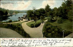 Norumbega Park, Showing Charles And Boathouse Newton, MA Postcard Postcard