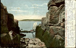 Scene Of John'S Island Pemaquid Harbor Maine Postcard Postcard