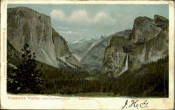 Yosemite Valley From Inspiration Point Postcard