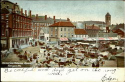 Market Lot, Pickering Square Bangor, ME Postcard Postcard