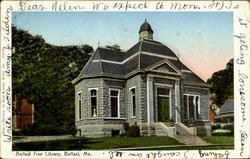 Belfast Free Library Maine Postcard Postcard