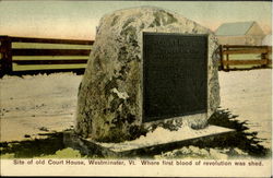 Site Of Old Court House Postcard