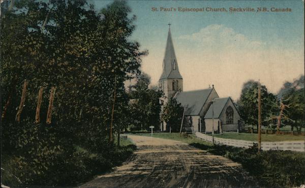 St. Paul's Episcopal Church Sackville, NH Canada Postcard