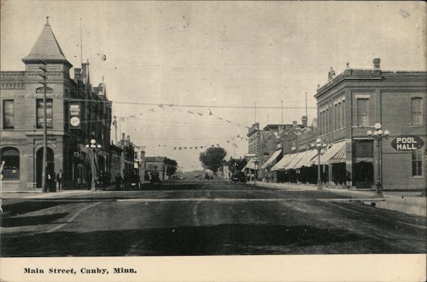 Main Street Canby, MN Postcard