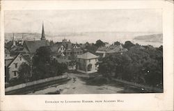 Entrance t Lunenburg Harbor From Academy HIll Postcard