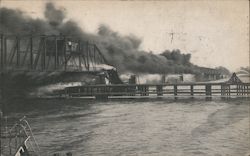 Belle Isle Bridge Fire, April 27, 1915 Postcard