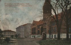 Orton Paye and Biological Halls - Ohio State University Postcard