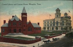 Cossitt Library and Custom House Memphis, TN Postcard Postcard Postcard