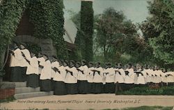 Vested Choir Entering Rankin Memorial Chapel, Howard University Postcard