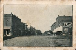 Main Street Looking West Neodesha, KS Postcard Postcard Postcard