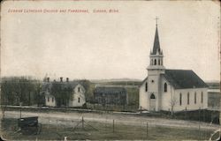 German Lutheran Church and Parsonage Gibbon, MN Postcard Postcard Postcard