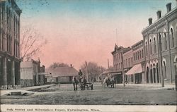 Oak Street and Milwaukee Depot Postcard