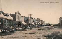 Street Scene Fertile, MN Postcard Postcard Postcard