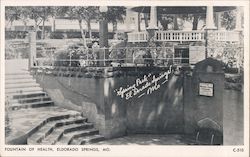 Fountain of Health Eldorado Springs, MO Postcard Postcard Postcard