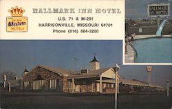 Hallmark Inn Motel Harrisonville, MO Postcard Postcard Postcard