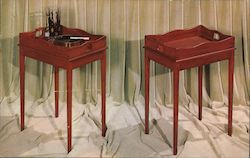 Mahogany Tiny Tables by Wakefield Scearce Galleries Postcard