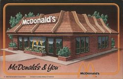 1983 McDonald's And You Advertising Postcard Postcard Postcard