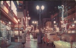 Looking Along Broadway Portland, OR Postcard Postcard Postcard