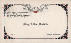 Mary Tilton Doolittle Christmas Card Postcard