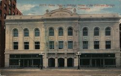 The Burns Theatre Building - Home of the Colorado Springs Chamber of Commerce Postcard Postcard Postcard